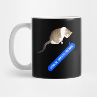 I saw a cat over there Mug